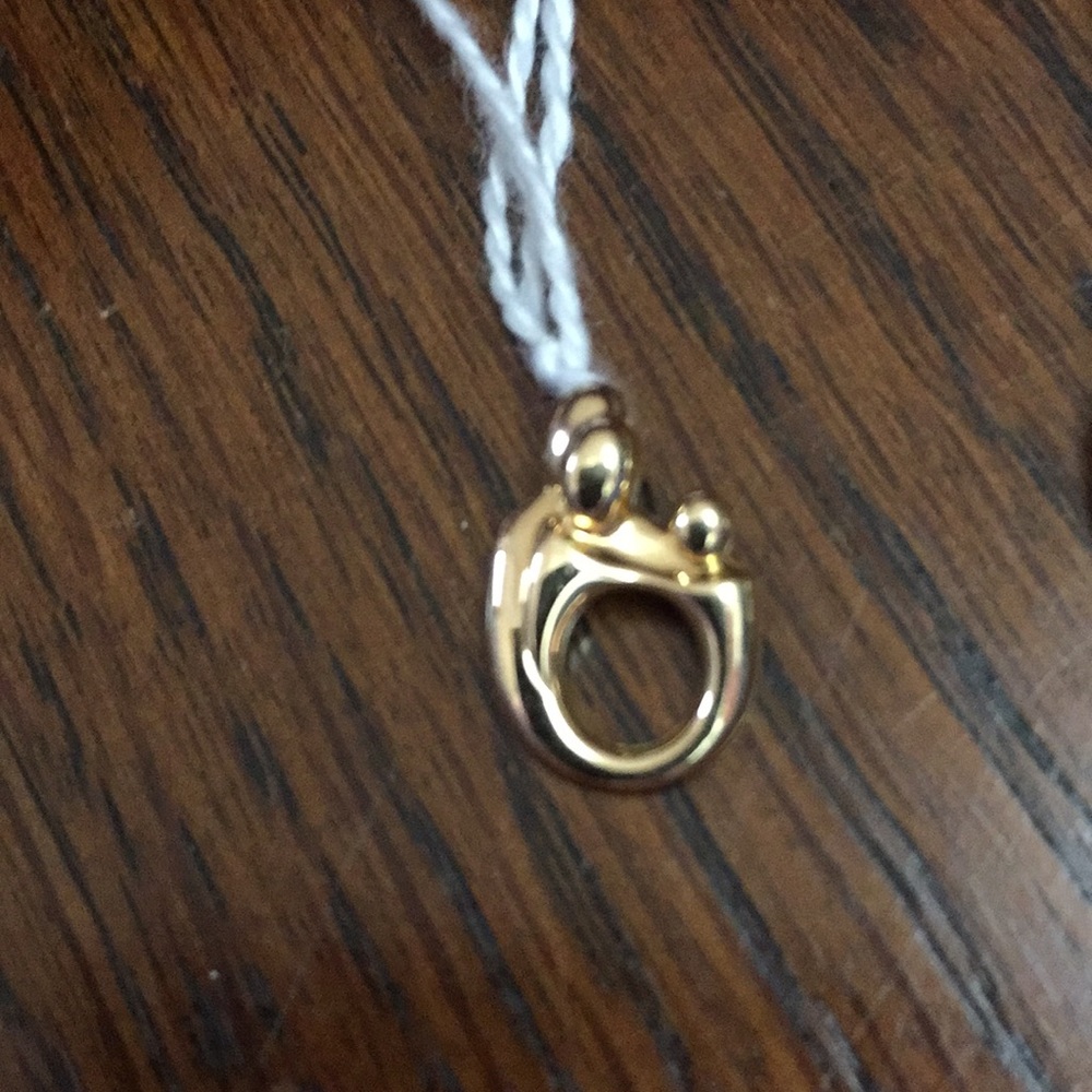 Parents and child 14k gold pendant